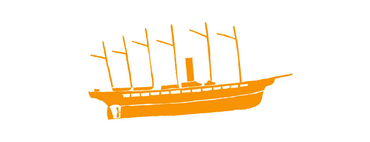 Drawing of a boat.