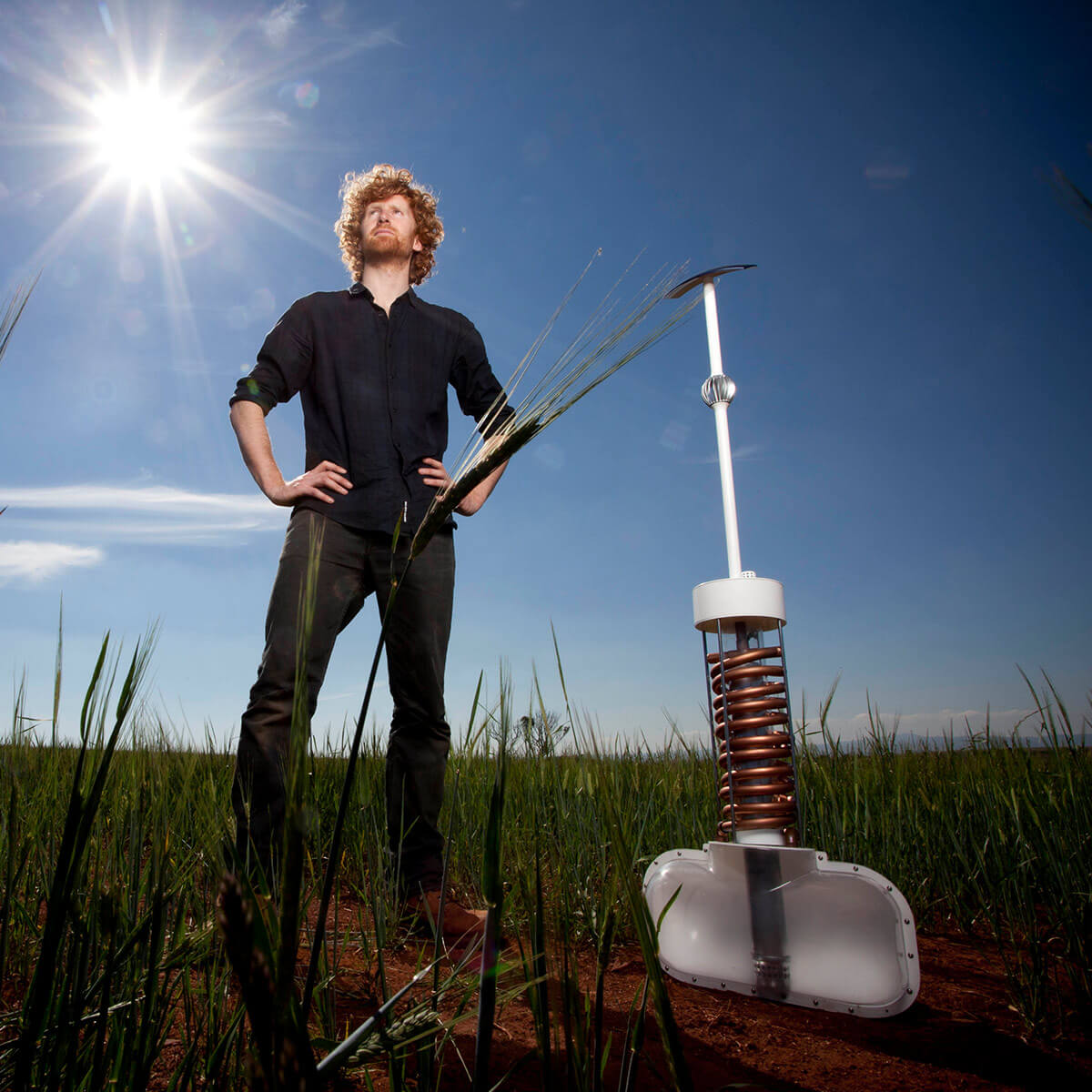 2011 international winner of the James Dyson Award, Edward Linacre, with his invention Airdrop