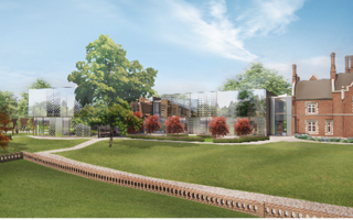 A render of the restoration of Holt Hall at Gresham's School (UK).