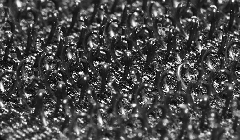 A close-up view of velcro.