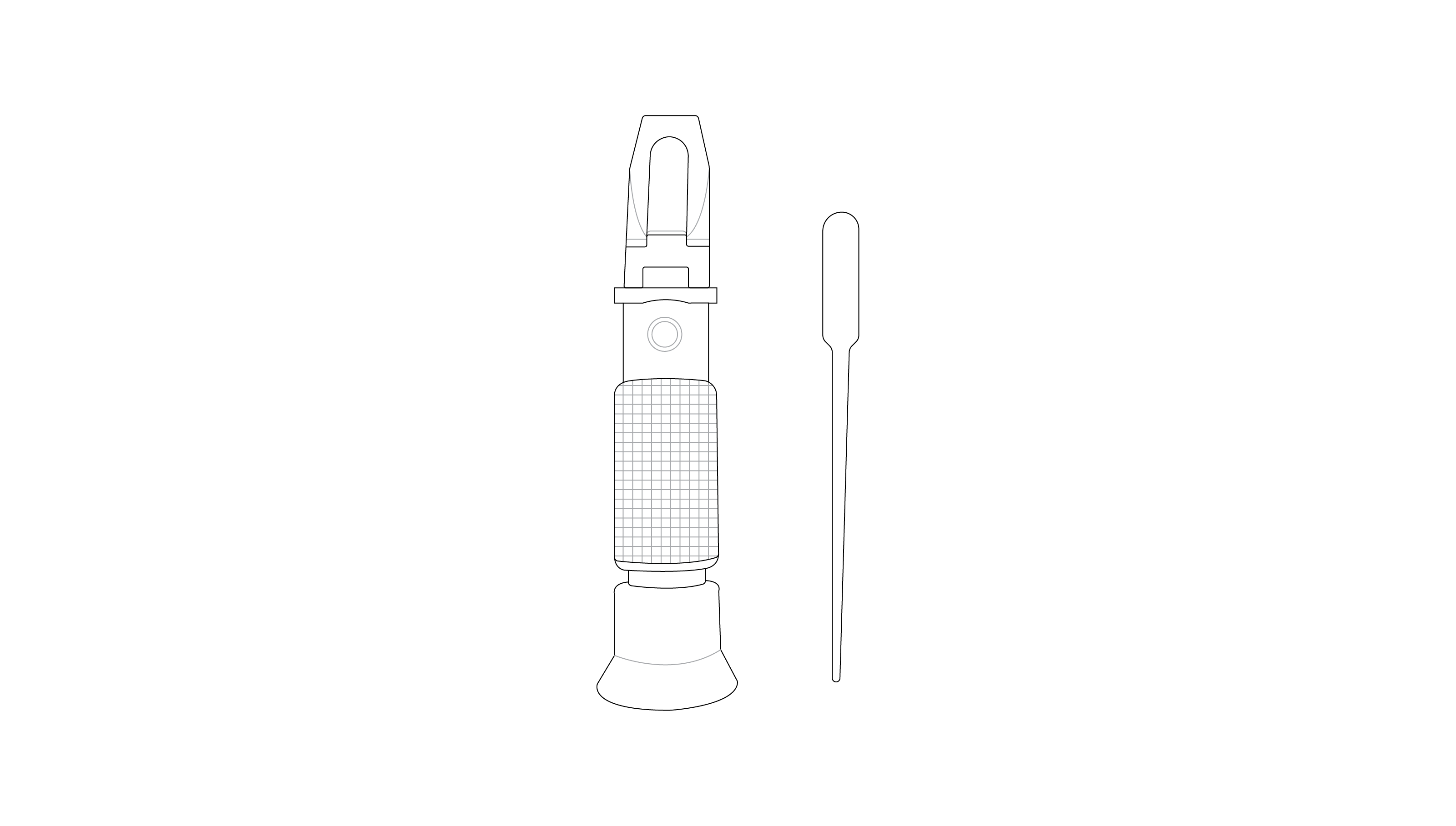 An illustration of a refractometer. 