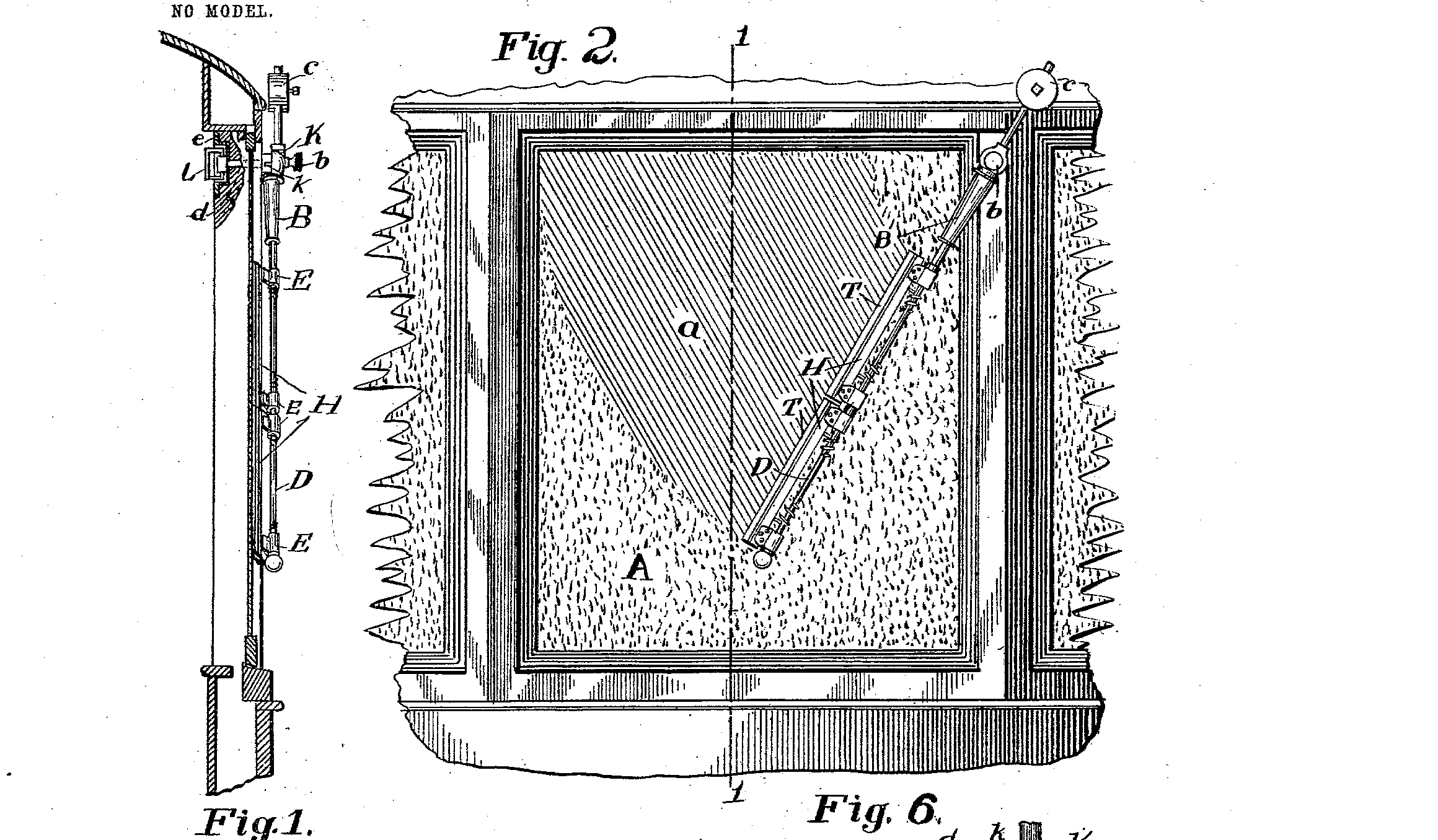 Original sketch of the first windscreen wiper.