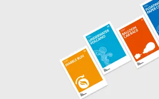 Four Challenge Cards displayed on a grey background.
