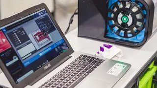 A computer in a design and technology lab.