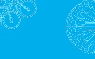 An illustration of different Dyson vacuums on a blue background.