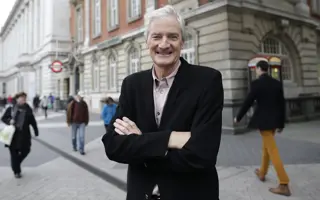 Sir James Dyson outside the Dyson School of Design Engineering at Imperial College London (UK).