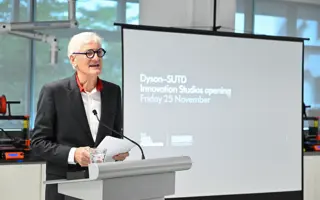 Sir James Dyson opening the Dyson-SUTD Innovation Studios at the Singapore University of Technology and Design.
