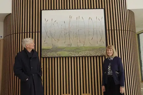 Sir James Dyson and Lady Deirdre Dyson at the Dyson Cancer Centre at the Royal United Hospitals in Bath (UK).
