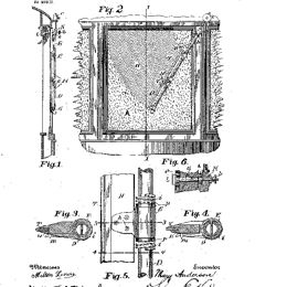 Original sketch of the first windscreen wiper.