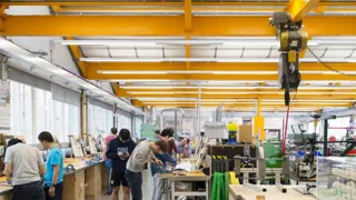 Inside the Dyson Centre for Engineering at the University of Cambridge (UK).