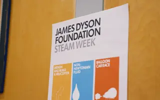 A poster for the James Dyson Foundation STEAM Week initiative.