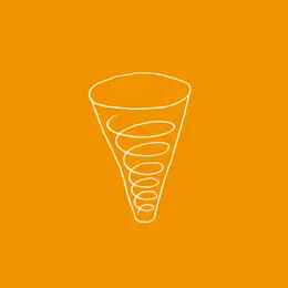 An illustration of cyclone technology on an orange background.